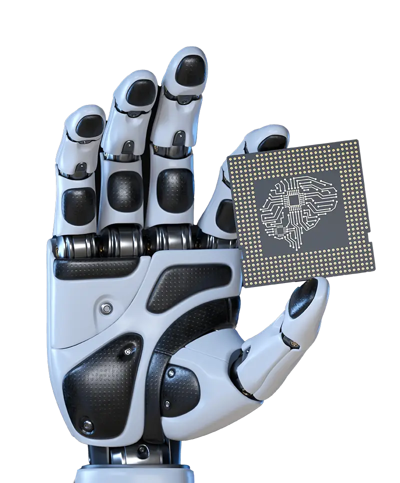 uma mano de um android segurando uma placa